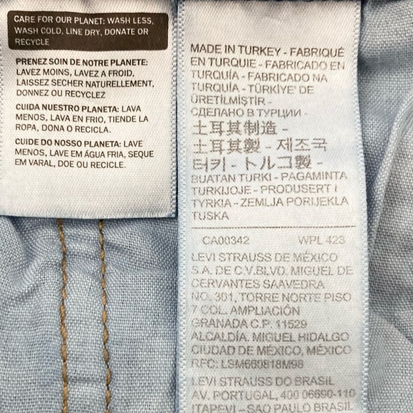 LEVI'S 501 Premium Denim Shorts Classic Blue Wash - Picture 9 of 9